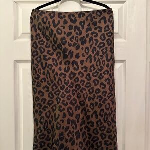 NWT Banana Republic Leopard Print Bronze Midi Skirt